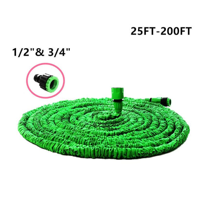 Magic Watering Hose Flexible Expandable Garden Hose Reels Water Hose Pipe Quick Connector Valve Blue Green US/EU 25FT-200FT - petguardiansupplies