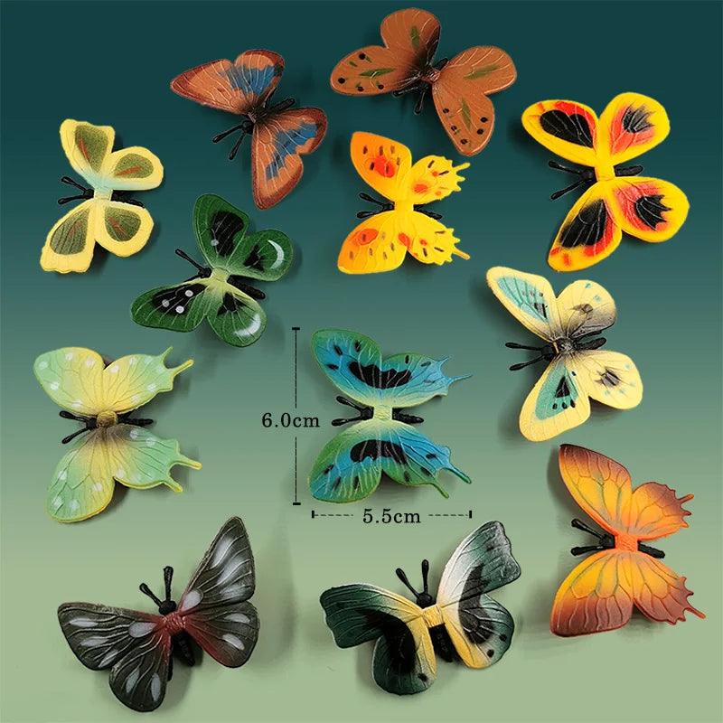 12Pcs Insect Spider Butterfly Fish Dinosaur Dog Cat Horse Figurine Farm Animal Model Action Figure Hot Toy Set For Children Gift - petguardiansupplies