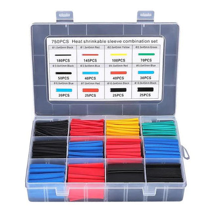 127-750pcs Heat-shrink Tubing Thermoresistant Tube Heat Shrink Wrapping Kit Electrical Connection Wire Cable Insulation Sleeving - petguardiansupplies