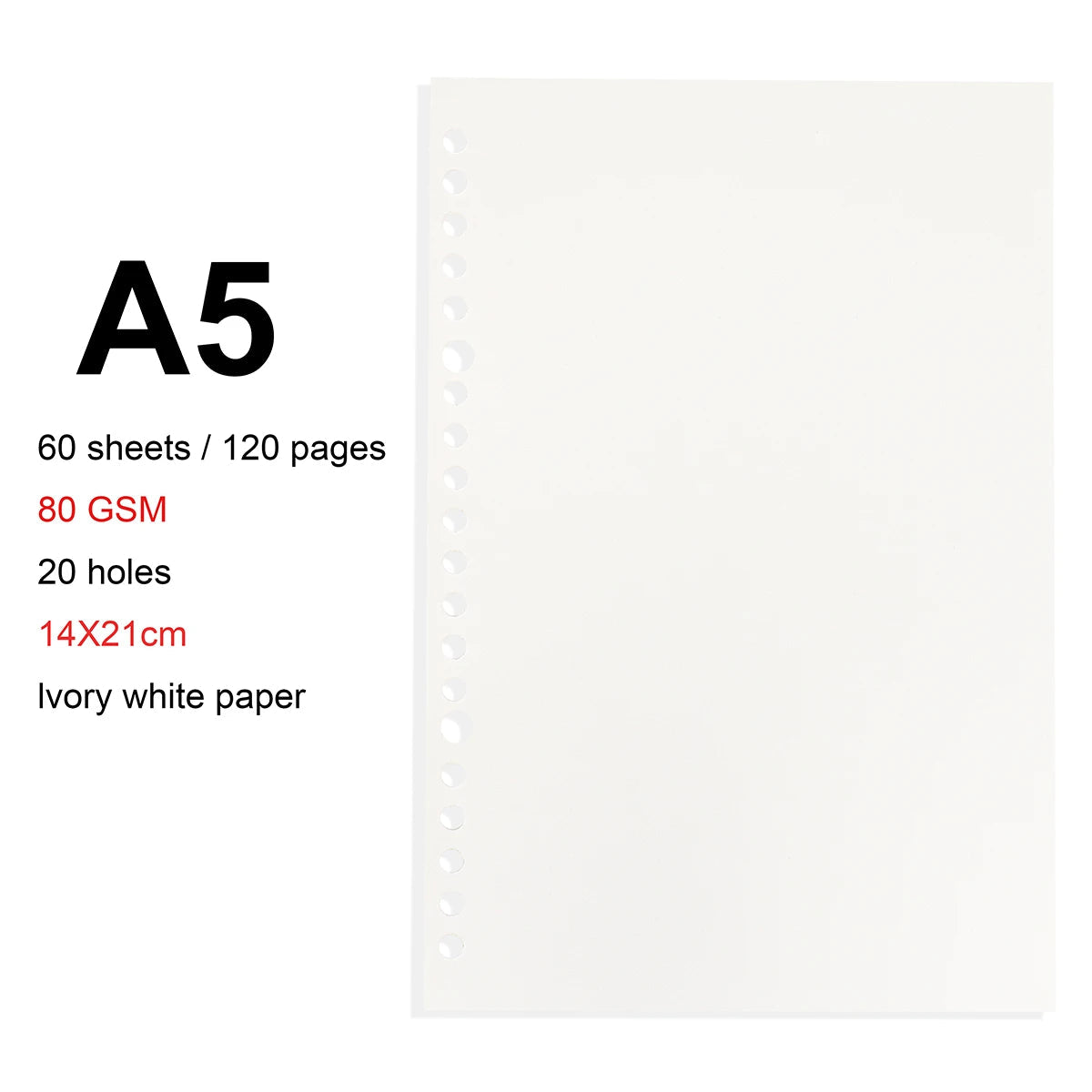 A4/B5/A5 Loose Leaf Refill Binder Notebook Blank/Line/Grid/Cornell Replacable Metal Ring Office&School Supplies Stationery - petguardiansupplies