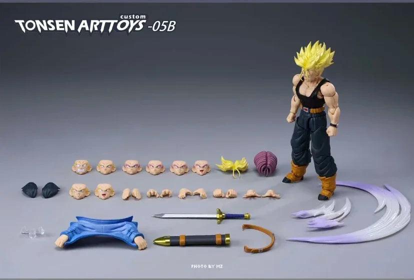 Tonsenarttoys Dragon Ball SHF Trunks Super Saiyan SSJ SSJ2 Majin Buu Kid Buutenks Accessories Anime Action Figures Gift Toys - petguardiansupplies