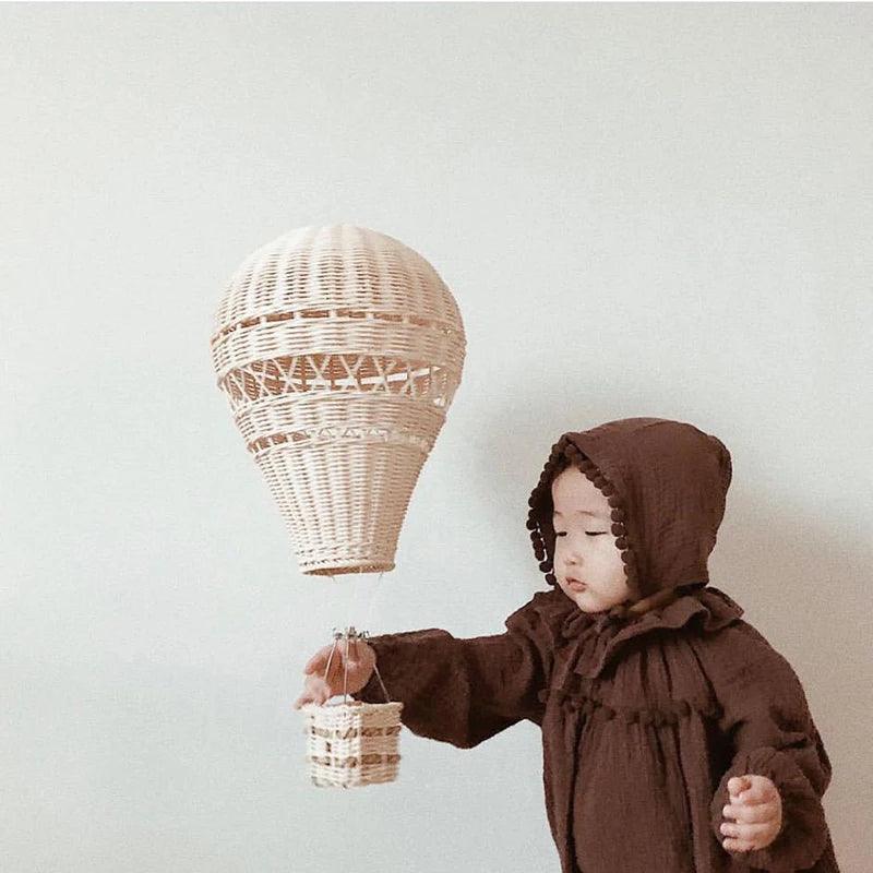 Durable Woven Hand-woven Rattan Hot Air Balloon for Home Decor Kids Room Decoration Pendant Handmade Balloon Crafts Photo Props - petguardiansupplies