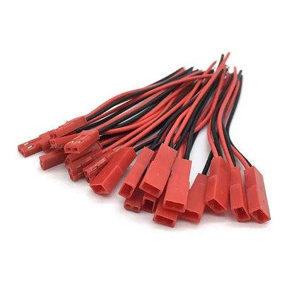 10Pairs 100mm 2 Pin JST Plug Connector Male+Female Plug Connector Cable Wire for RC Toys Battery LED Lamp - petguardiansupplies