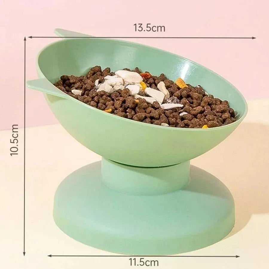 Cat pet feeding and drinking bowl, dog bowl, cat bowl, high footed slanted mouth bowl, pet supplies - petguardiansupplies