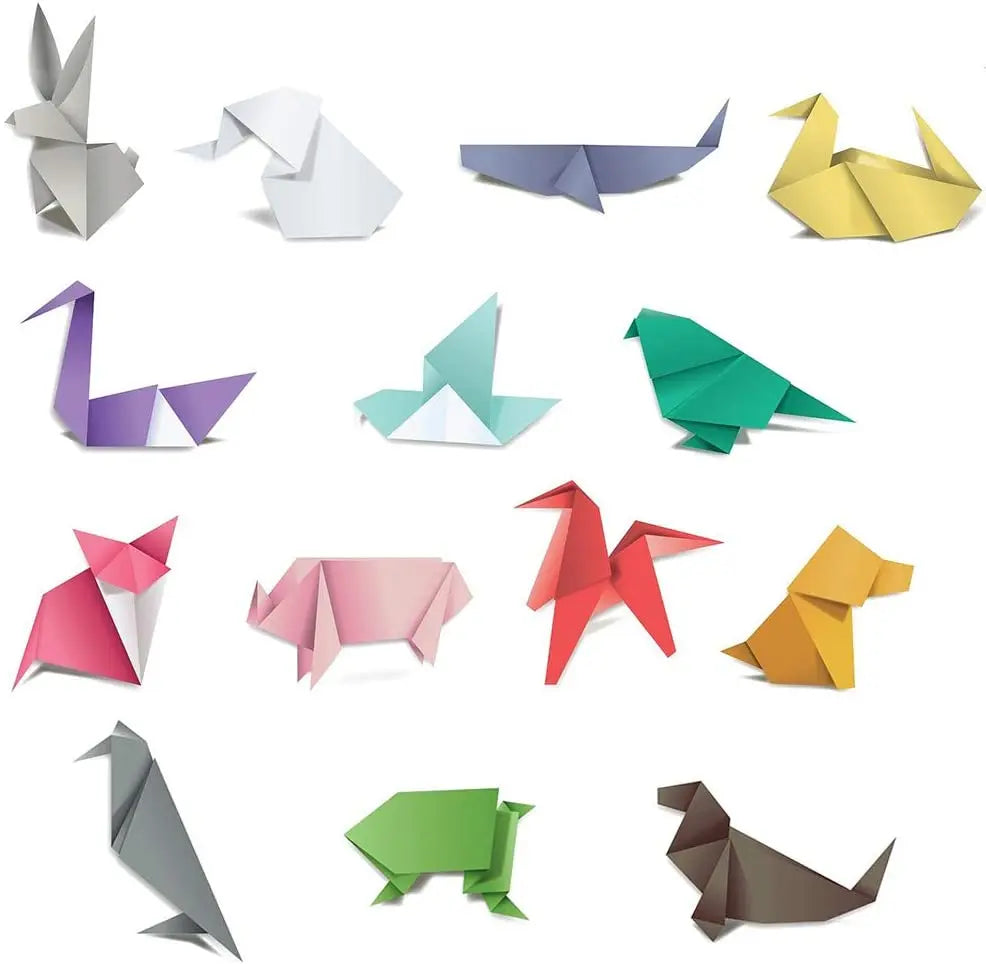 100pcs Origami Square Paper Double Sided Folding Lucky Wish Paper Crane Craft Paper DIY Arts Crafting Colorful Scrapbooking - petguardiansupplies