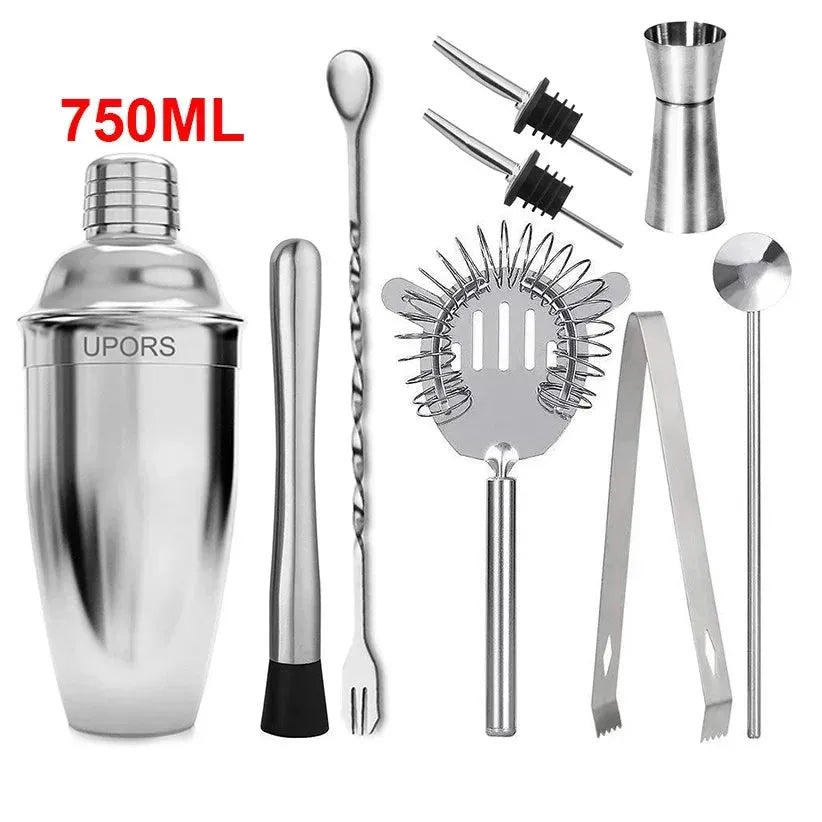 UPORS Stainless Steel Cocktail Shaker Mixer Wine Martini Boston Shaker For Bartender Drink Party Bar Tools 550ML/750ML - petguardiansupplies