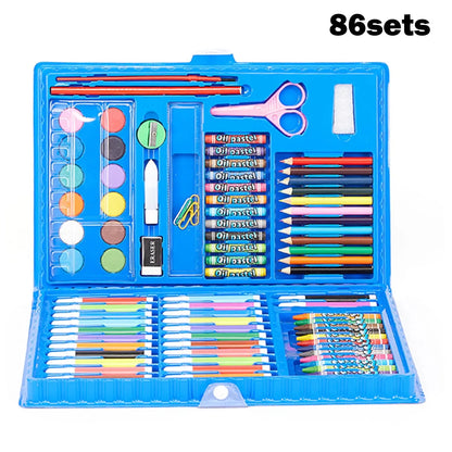 42/86pcs Drawing Set Non Toxics Crayon Arte Easy Hold Color Pen Safe for Children Kids Painting Tools Drawing Kit Stationery - petguardiansupplies