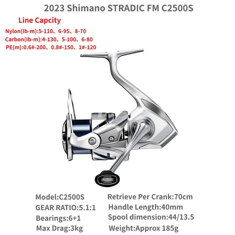 2023 Shimano STRADIC FM 1000S C2000S 2500S 2500SHG C3000 C3000HG C3000XG 3000MHG 4000MHG 4000XG C5000XG Spinning Fishing Reels - petguardiansupplies