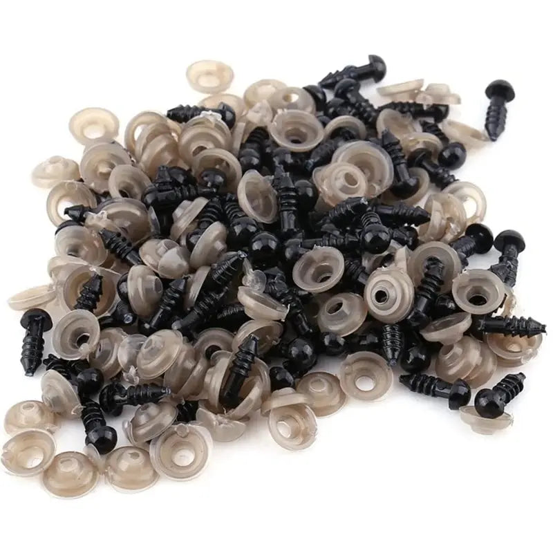 100/50PCS 5-20mm Black Plastic Safety Eyes For Toys Amigurumi Diy Kit Crafts TeddyBear Toy Eye For Doll Decoration Accessories - petguardiansupplies