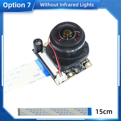 Raspberry Pi 175° IR-CUT Camera Night Vision Focal Adjustable 5MP Fish Eye Auto Switch Day Night for Raspberry Pi 5 4B 3B+ Zero - petguardiansupplies