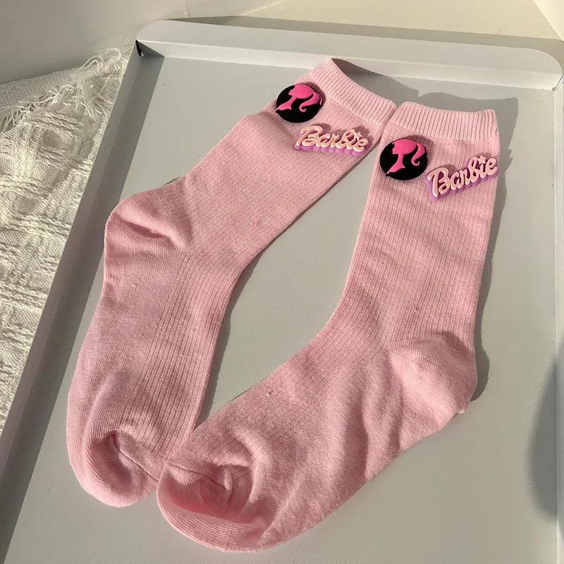 Kawali Anime Barbie Home Floor Socks Pink Fashion Sweet Warm Soft Comfortable Ins Cute Girls Gift Birthday Gift For Girlfriend - petguardiansupplies