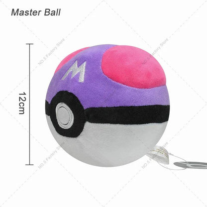 9Styles Pokemon Plush Pokeball Stuffed Toy Master Ball Poke Ball Great Ball Beast Ball Dusk Ball Hisuian Ultra Ball Peluche Doll - petguardiansupplies