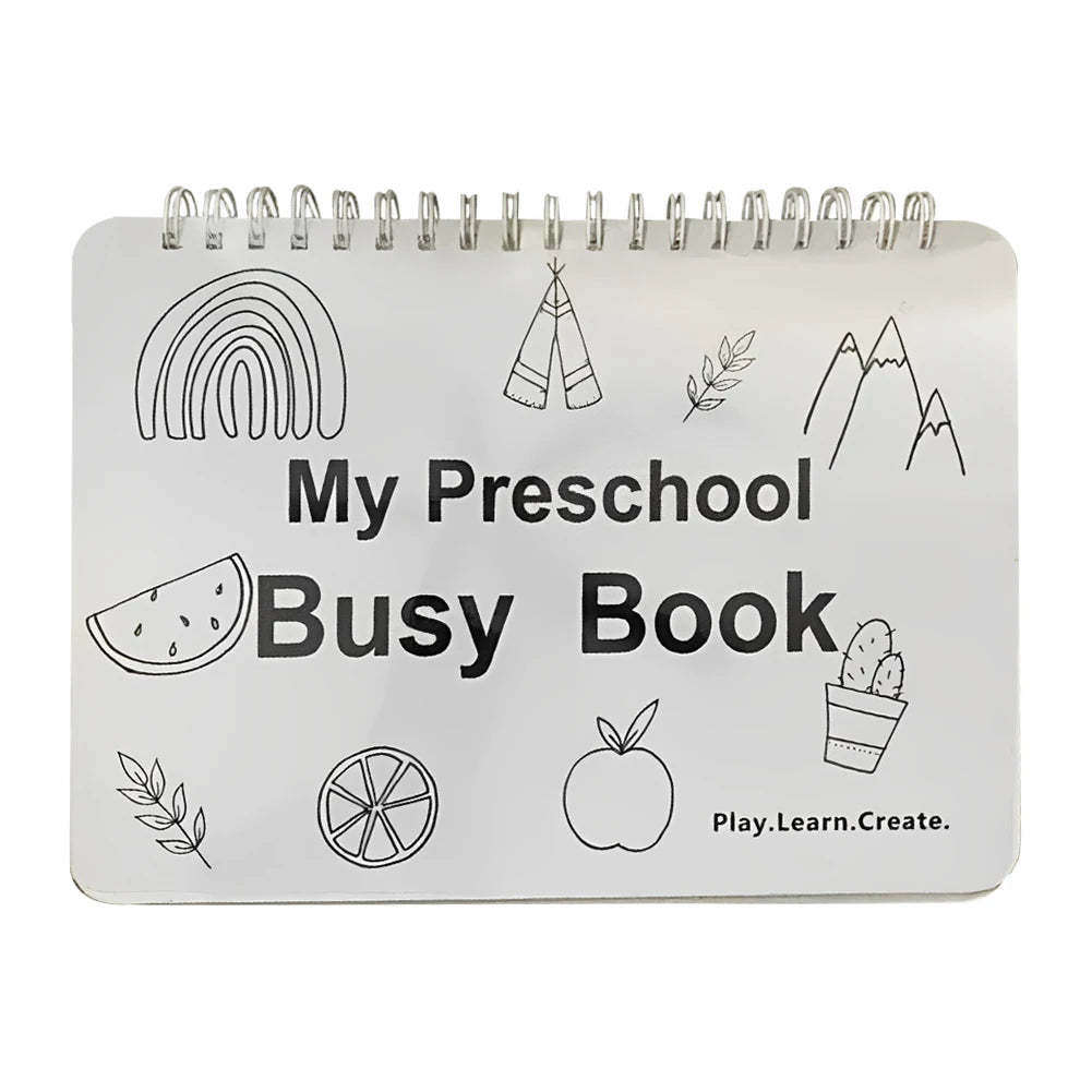 My Preschool Busy Book Montessori Busy Book Early Educational Learning Toys for Toddlers Birthday Christmas Gifts for Kids - petguardiansupplies