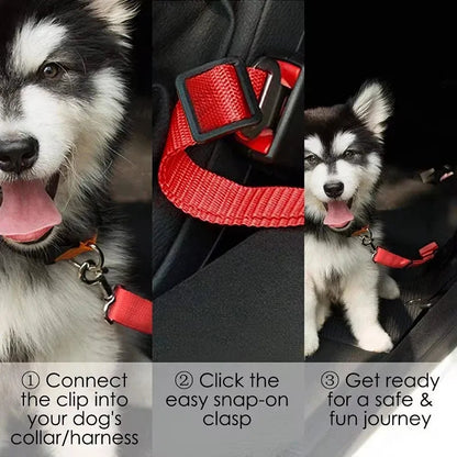 Dog Car Seat Belt Safety Protector Travel Pets Accessories Dog Leash Collar Breakaway Solid Car Harness Pet Car Seat Belts - petguardiansupplies