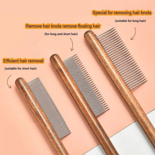 Pet Flea Comb Cat Dog Comb for Fleas Ticks Removal Tools Stainless Steel Grooming Brush For Matted Long Short Hair Pets Products - petguardiansupplies