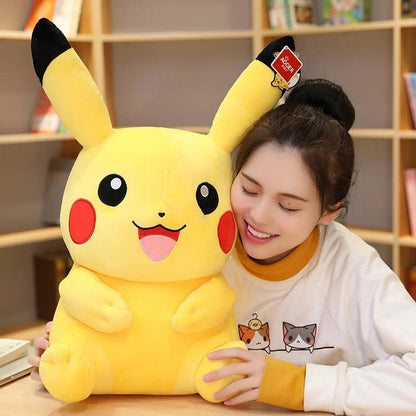 Pokemon Kawaii Pikachu Cute Stuffed Toys Cartoon Plush Dolls Anime Throw Pillow Birthday Christmas Gift For Kids Friends Boys - petguardiansupplies