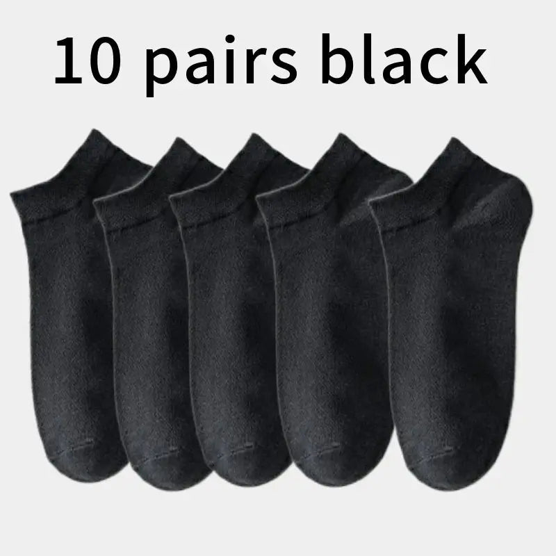 5Pairs Breathable Cotton Sports Stockings Men Bamboo Fiber Autumn and Winter Men Socks Sweat Absorption Deodorant Business Sox - petguardiansupplies