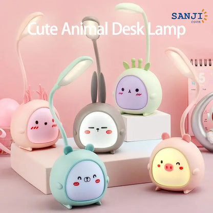 LED Cute Animal Small Table Lamp Adjustable Night Light Bedroom Bedside Lamp Eye Protection Reading Lamp Children's Sleep Lamp - petguardiansupplies