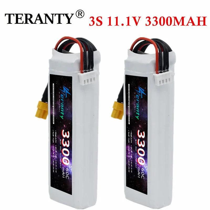 3300MAH 3S Lipo Battery 60C 11.1V For RC Helicopter Aircraft Quadcopter Cars Airplane 11.1V Battery With T JST XT30 XT60 Plug - petguardiansupplies