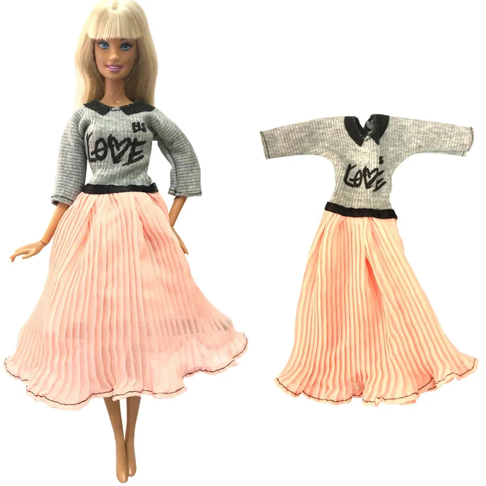 NK 1 Pcs Fashion Doll Dress For 11.5 Inch Doll Clothes 1/6 Dolls Accessories Outfit Casual Shirt Party DIY Dollhouse Toys JJ - petguardiansupplies