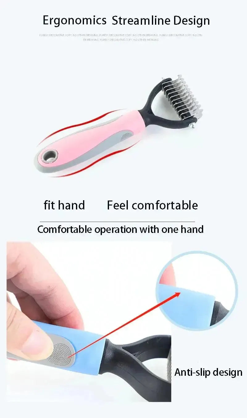 The Best Pet Grooming Brush Dog Brush Double-Sided Hair Removal Comb And Hair Removal Tool Used To Remove Mats And Tangles - petguardiansupplies