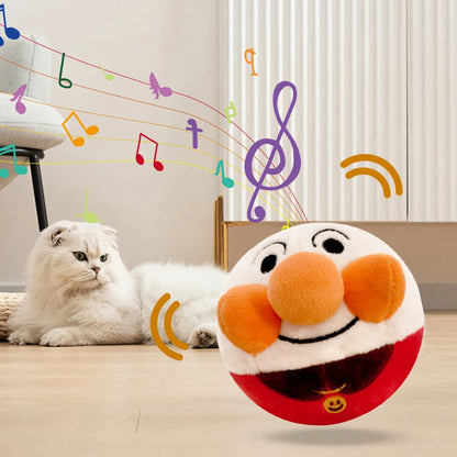 USB Electronic Pet Dog Toy Music Vibration Bouncing Jump Ball Toys Singing Talking Interactive Plush Doll Gift for Dogs and Cats - petguardiansupplies