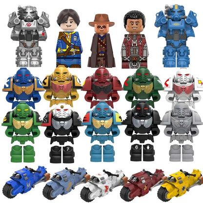 Fallout Games Bricks Space Wolves Marine Raven Guard Salamanders Iron Hands Mini Action Figure Model Toy Building Blocks Gifts - petguardiansupplies