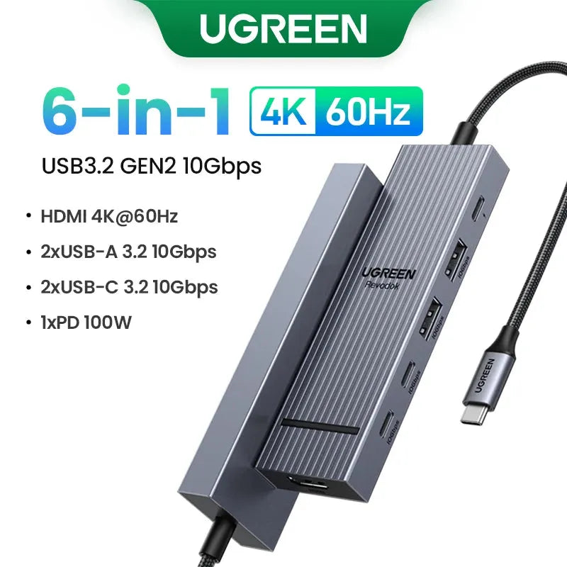 UGREEN Dual HDMI USB-C HUB 8K 4K HDMI Adapter 10 in 1 Splitter with RJ45 USB3.0 PD 100W Dock for MacBook Pro Air Laptop USB HUB - petguardiansupplies