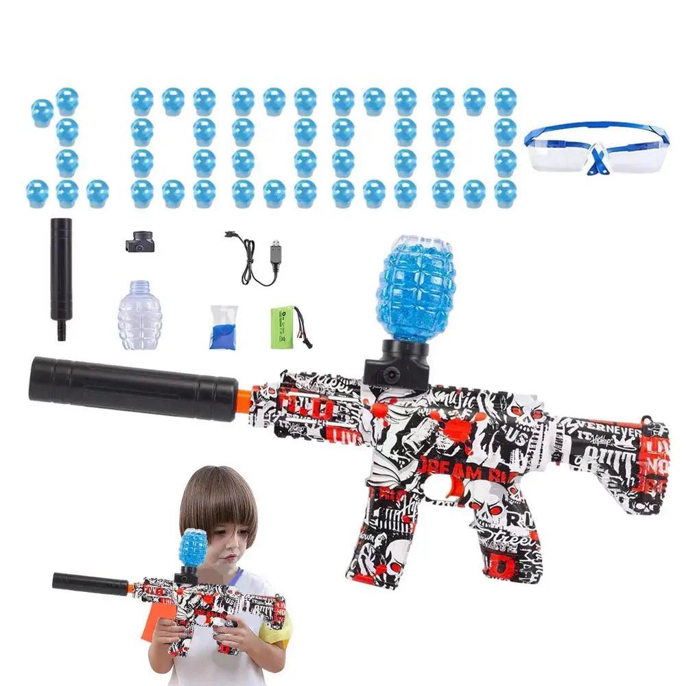 M416 Electric Gel BallToy With 10000 Water Beads Goggles Splatter Toy AutomaticGame For Cosplay Gift For Teens - petguardiansupplies