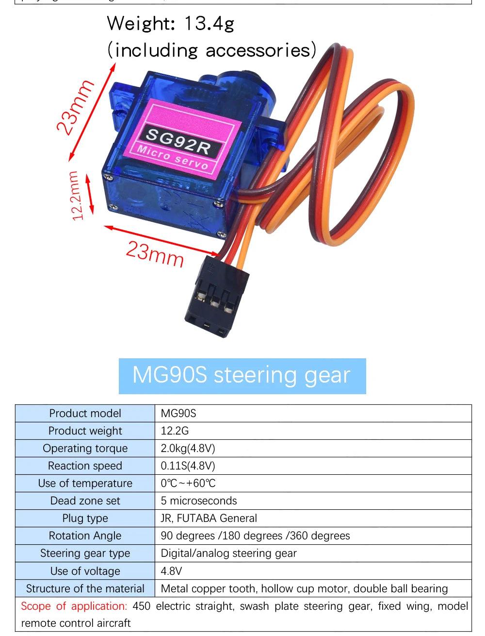 13KG 15KG Servos Digital MG995 MG996 Servo Metal Gear for Futaba JR Car RC Model Helicopter Boat For Arduino UNO diy - petguardiansupplies