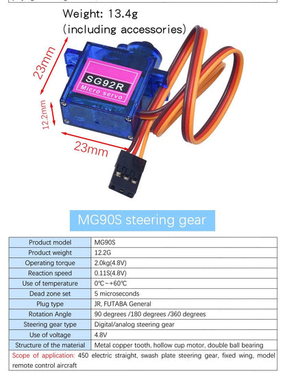 13KG 15KG Servos Digital MG995 MG996 Servo Metal Gear for Futaba JR Car RC Model Helicopter Boat For Arduino UNO diy - petguardiansupplies