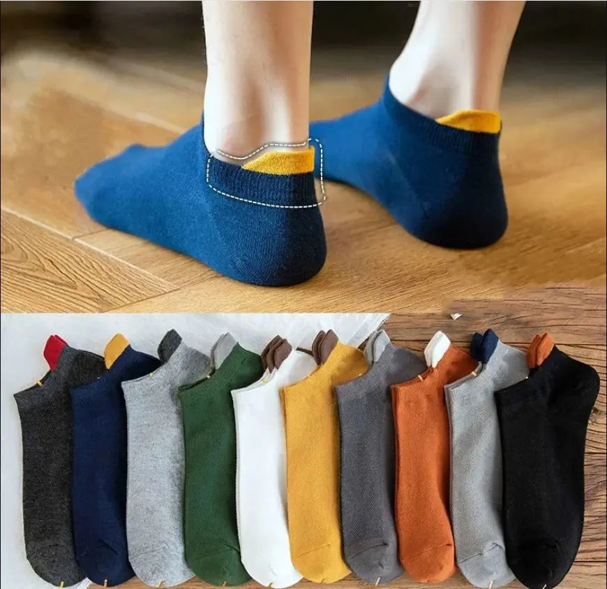 5Pairs Breathable Cotton Sports Stockings Men Bamboo Fiber Autumn and Winter Men Socks Sweat Absorption Deodorant Business Sox - petguardiansupplies