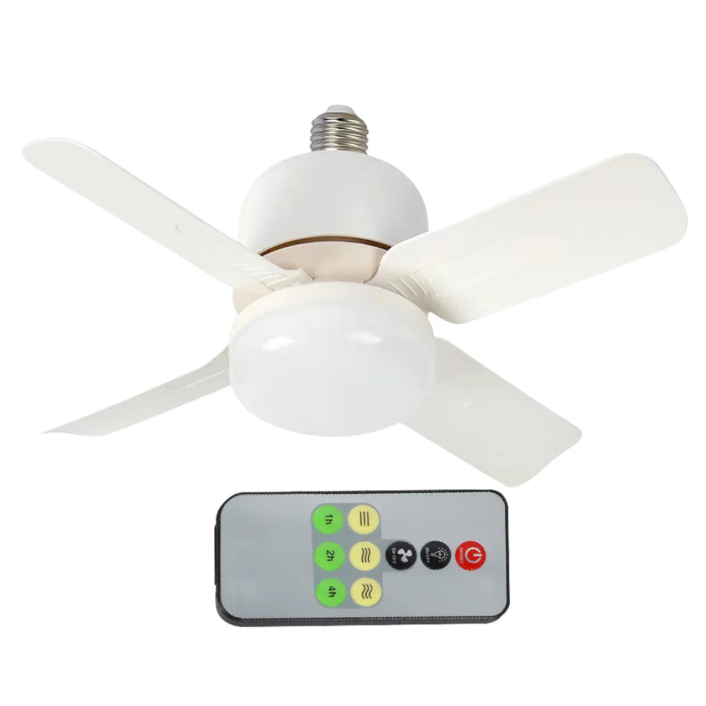 Ceiling Fan Lights E27 14W 85-264V Silent LED Electric Ceiling Fan Lamp With Remote Control for Living Room Bedroom Balcony - petguardiansupplies