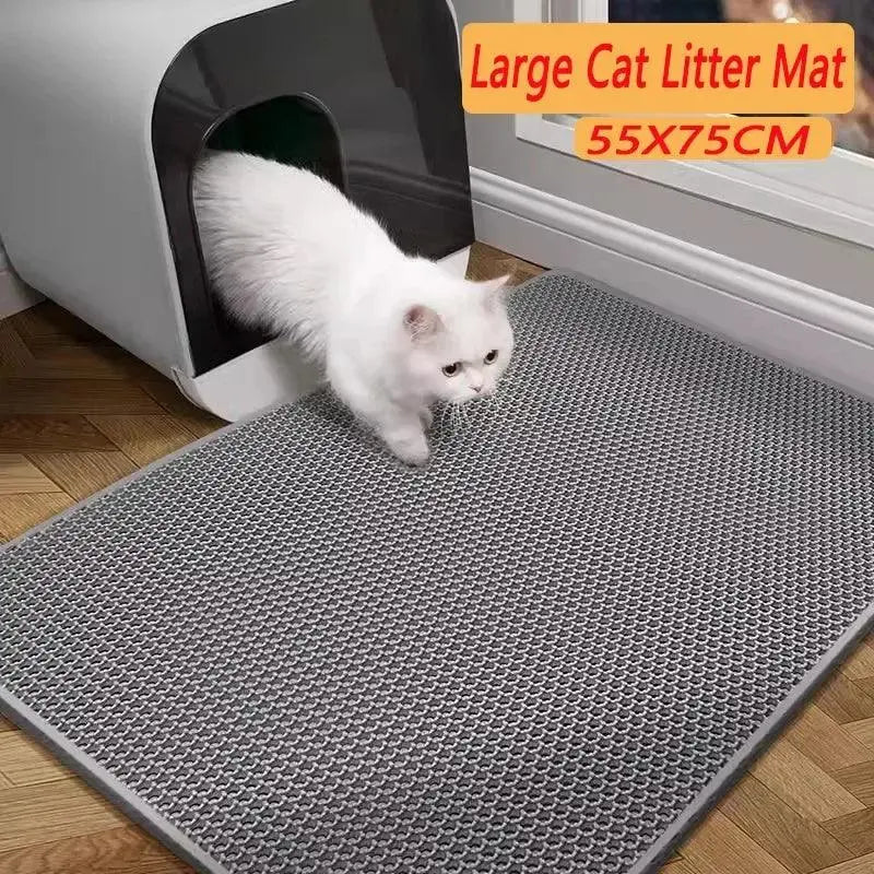 Cat Litter Mat Pet Toilet Waterproof Double Layer Pet Litter Box Mat Nonslip Sand Cat Washable Mat Clean Pad Pet Clean Supplies - petguardiansupplies