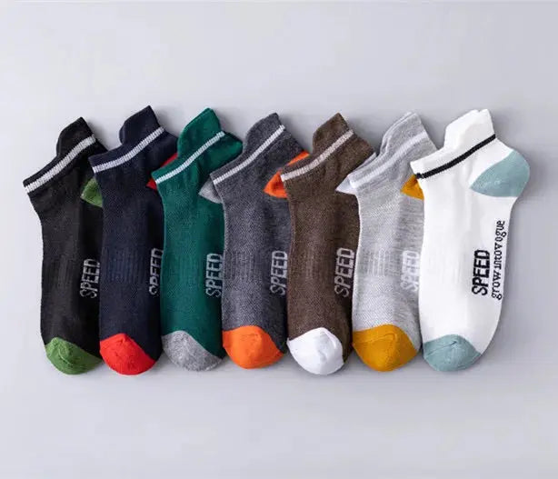 5Pairs Breathable Cotton Sports Stockings Men Bamboo Fiber Autumn and Winter Men Socks Sweat Absorption Deodorant Business Sox - petguardiansupplies