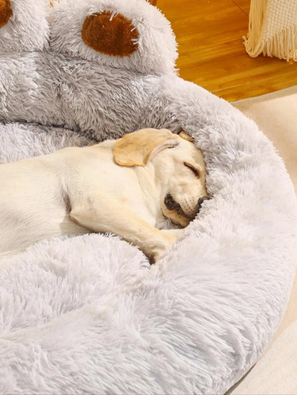 Fluffy Dog Bed Large Pet Products Dogs Beds Small Sofa Baskets Pets Kennel Mat Puppy Cats Supplies Basket Blanket Accessories - petguardiansupplies