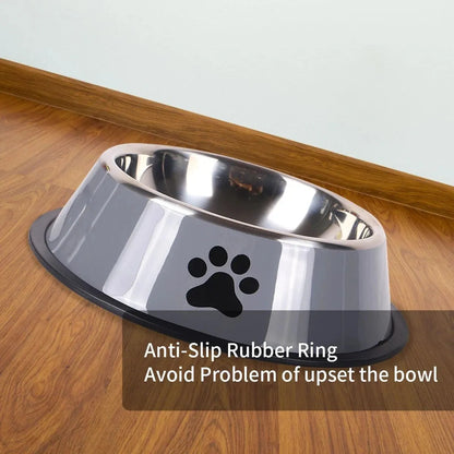 1PC Stainless Steel Pet Bowl Cat Bowl Dog Food Bowl Multi-Specification Anti-fall Food Bowl Food Bowl Feeding Pet Supplies - petguardiansupplies