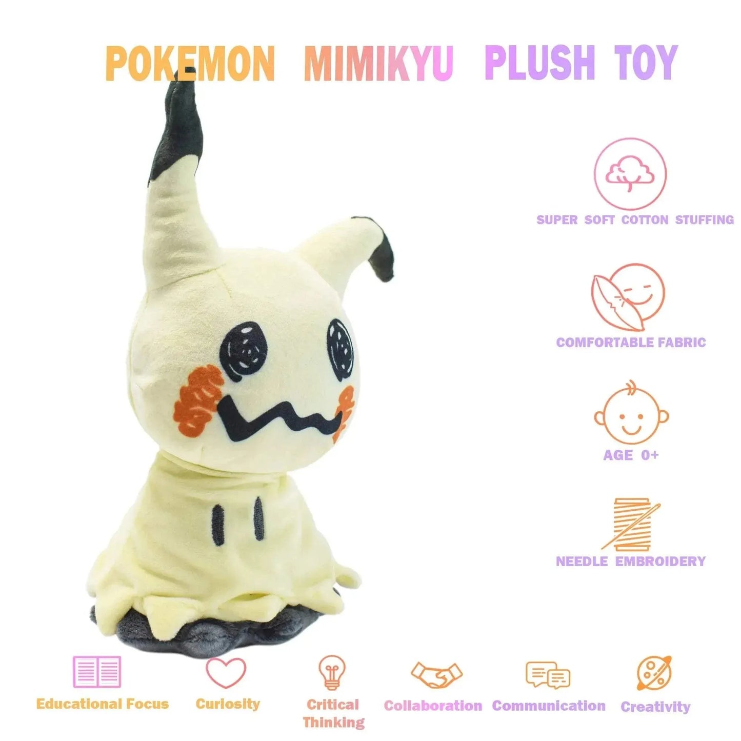 Mimikyu Eevee Stuffed Plush Toy,Birthday Kids Gifts,Christmas,Anime Character Dolls 7" - petguardiansupplies