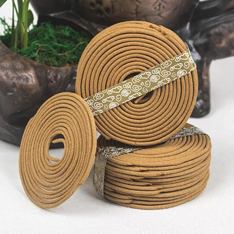 Y 48pcs/box Natural Coil Incense Aromatherapy Fragrance Indoors Indian Buddhist Sandalwood Incense Without Censer Home Fragrance - petguardiansupplies