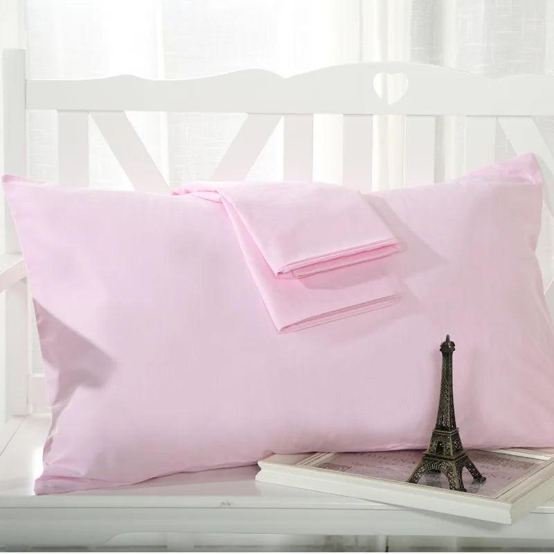 1pcs Pure Cotton Pillowcase Soft 100% Egyptian Cotton Soft 300 Thread Count New Solid Color Pillow Cover Multi-color travesseiro - petguardiansupplies