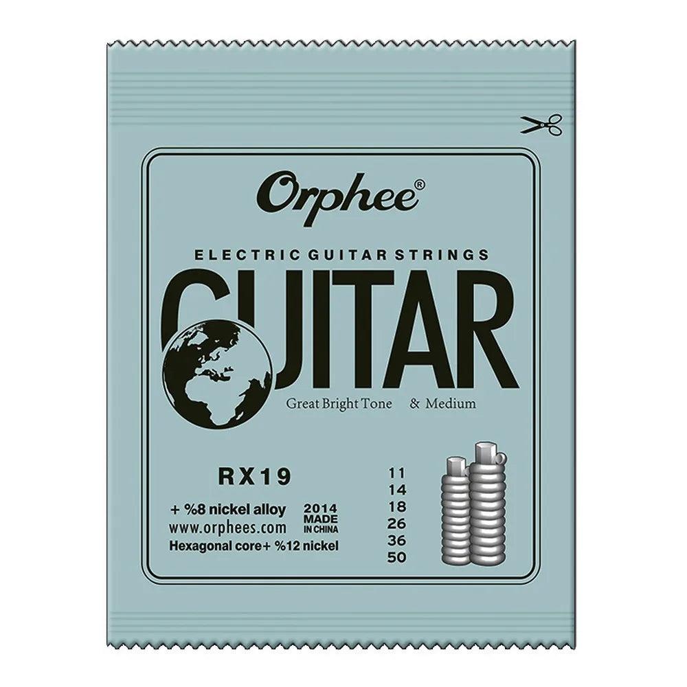 Orphee Electric Guitar Strings Set RX Series Hexagonal Carbon Steel 6 String for Electric Guitar Accessories Parts Practice Use - petguardiansupplies