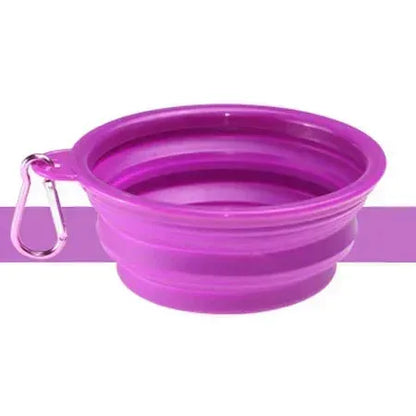 1000/350ml Solid Color Foldable Dog Bowl Food Container Collapsible Dog Bowl Water Dish Feeder Portable Water Bowl for Pet Cats - petguardiansupplies