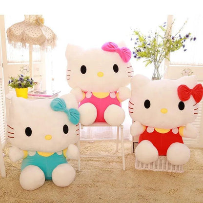 18CM Kawaii Hello Kitty Plush Toy Plushie Doll Stuffed Cushion KT Cats Cartoon Model Pillow Home Decor Girl Birthday Gift Toys - petguardiansupplies