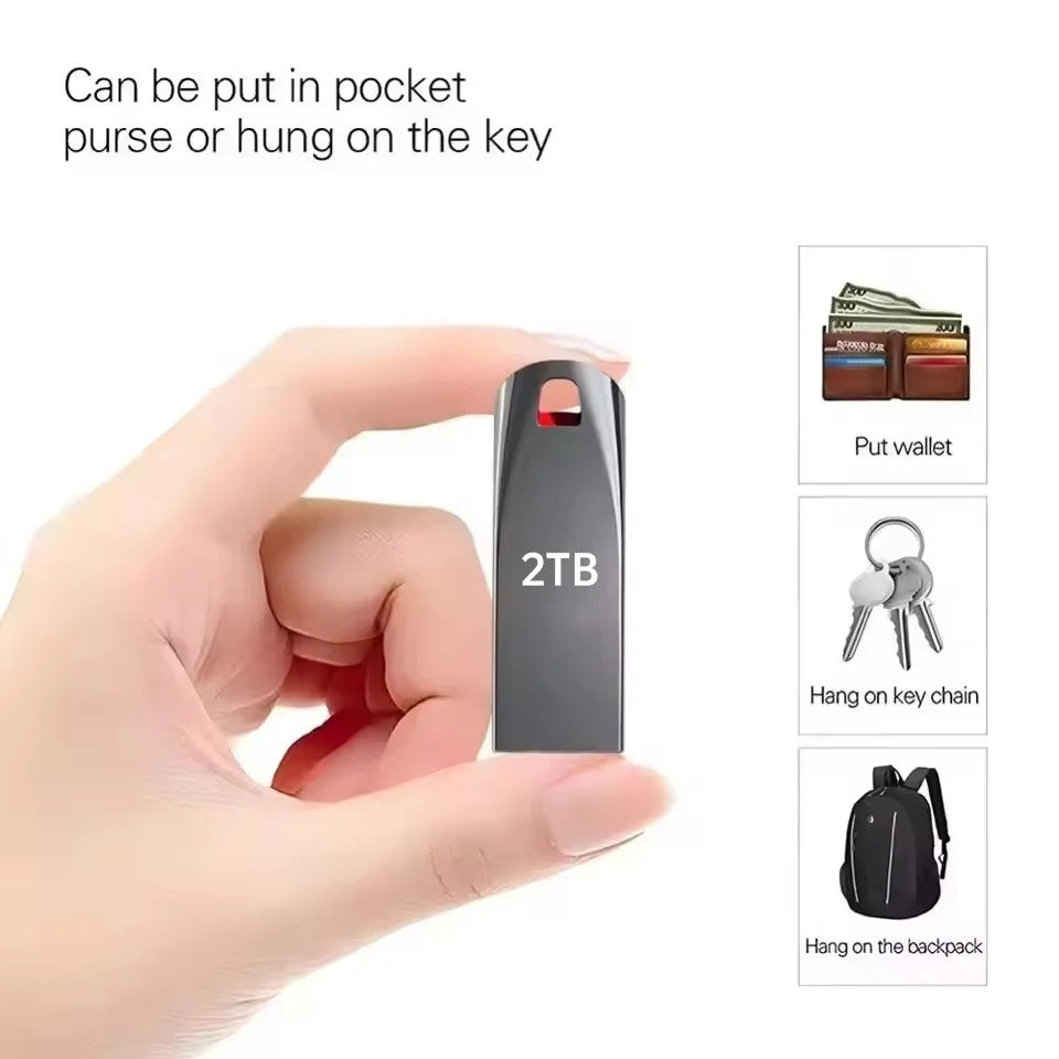 Xiaomi 2TB USB 3.0 Metal Flash Drives High Speed Pendrive 1TB 512GB 256GB Portable Usb Drive Waterproof Memoria Usb Flash Disk - petguardiansupplies