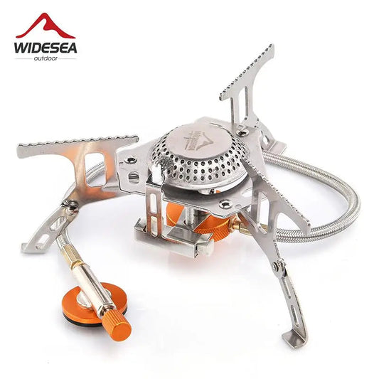 Widesea Camping Gas Stove Outdoor Tourist Burner Strong Fire Heater Tourism Cooker Survival Furnace Supplies Equipment Picnic - petguardiansupplies