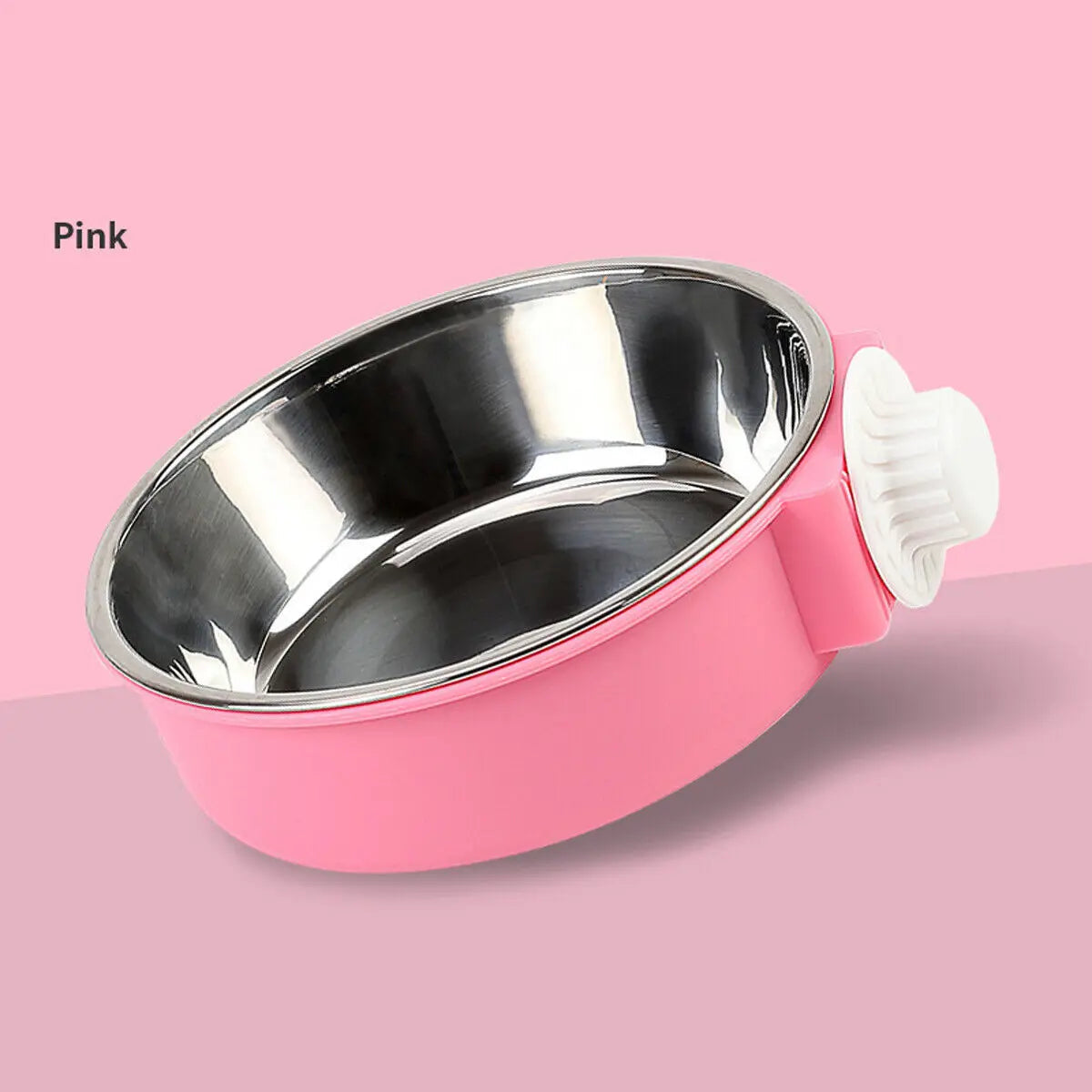 Pet Dog Puppy Stainless Steel Hanging Food Water Bowl Feeder For Cage Crate - petguardiansupplies