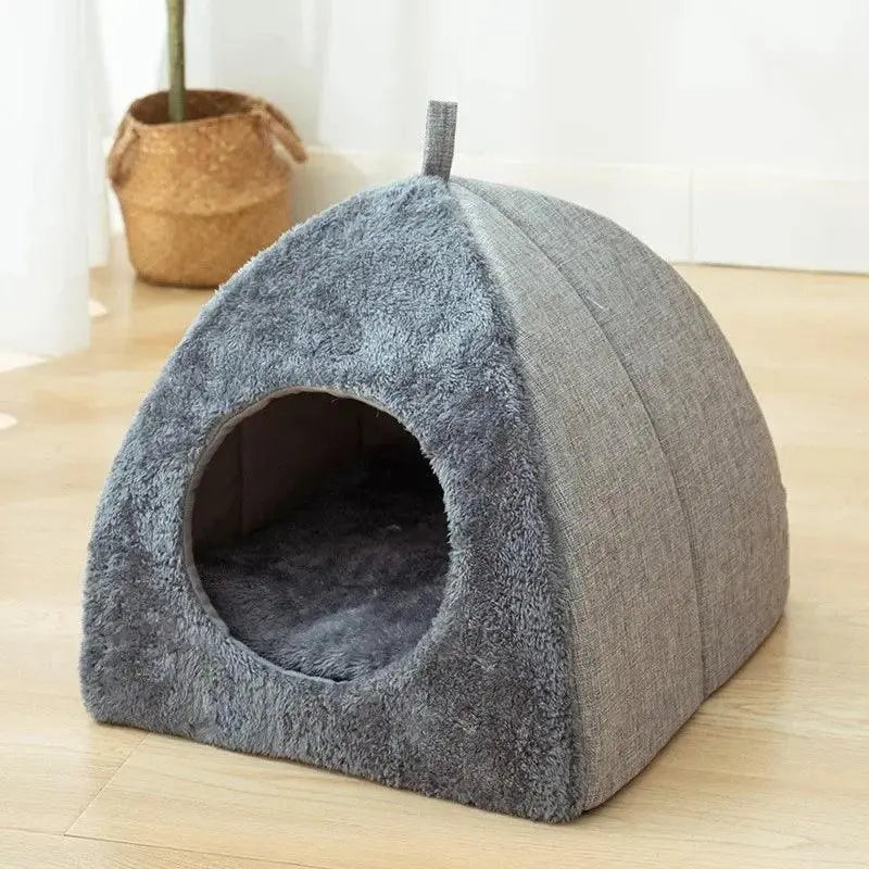 New Triangle Cat Nest Closed Cat House Pet Nest Warm and Thickened Deep Sleep Dog Nest Pet Supplies Closed Cat bed cat tents - petguardiansupplies