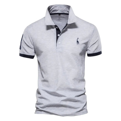 AIOPESON Embroidery 35% Cotton Polo Shirts for Men Casual Solid Color Slim Fit Mens Polos New Summer Fashion Brand Men Clothing - petguardiansupplies