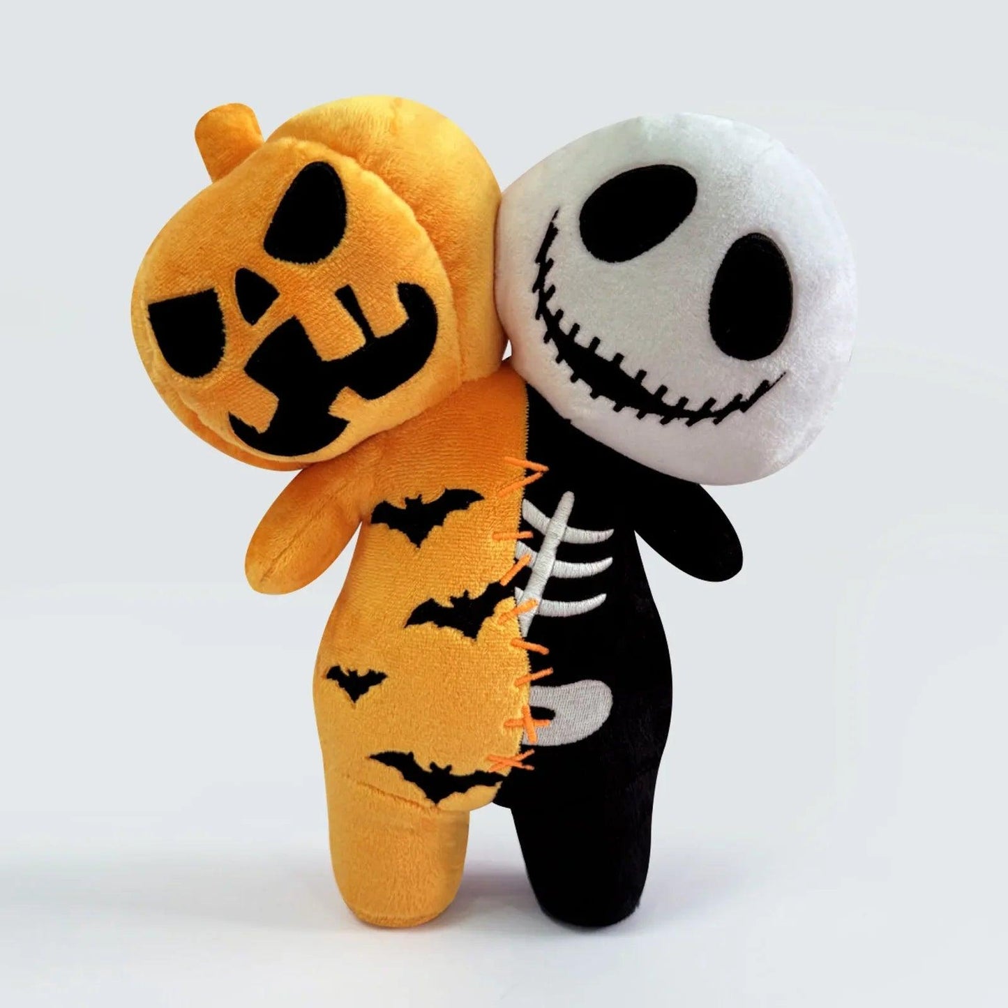 25cm Cartoon Anime Halloween The Nightmare Before Christmas Horror Pumpkin Skeleton Composite Plush Doll Toy Children Kids Gift - petguardiansupplies