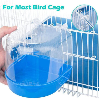 Pet Bird Bath Box Bird Cage Accessory Bathing Tub for Small Brids Parakeet Budgerigar Lovebirds Small Animals - petguardiansupplies